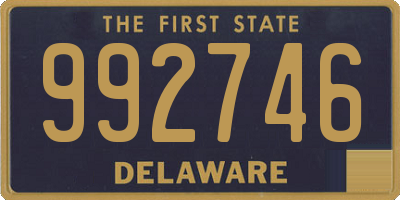 DE license plate 992746