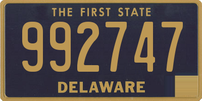 DE license plate 992747