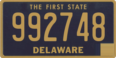 DE license plate 992748