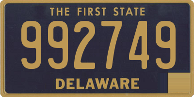 DE license plate 992749