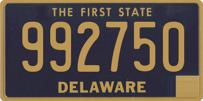 DE license plate 992750