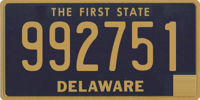 DE license plate 992751