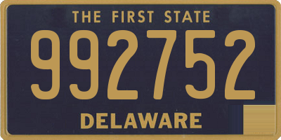 DE license plate 992752