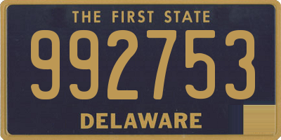 DE license plate 992753