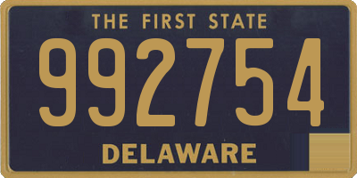 DE license plate 992754