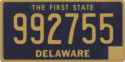 DE license plate 992755