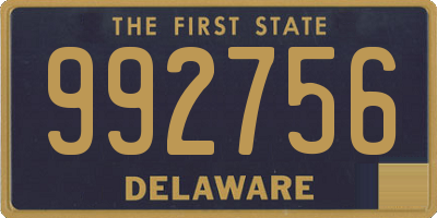 DE license plate 992756