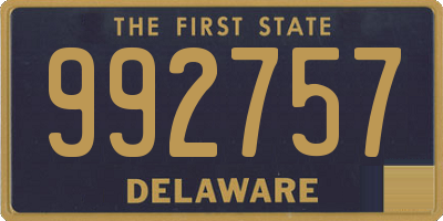 DE license plate 992757