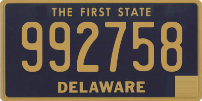 DE license plate 992758