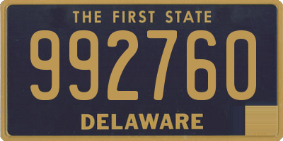 DE license plate 992760