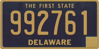 DE license plate 992761