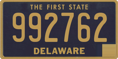 DE license plate 992762