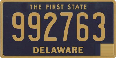 DE license plate 992763