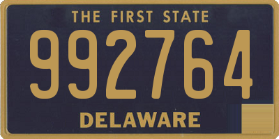 DE license plate 992764