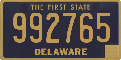 DE license plate 992765