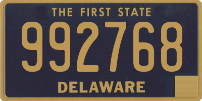 DE license plate 992768