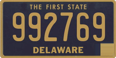 DE license plate 992769