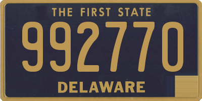 DE license plate 992770