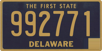 DE license plate 992771