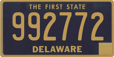 DE license plate 992772