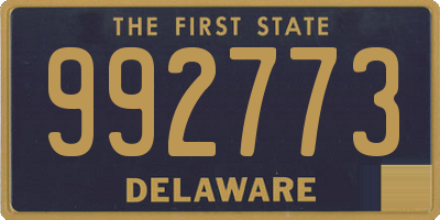 DE license plate 992773
