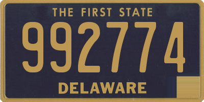DE license plate 992774