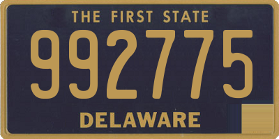 DE license plate 992775