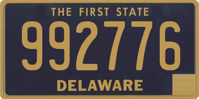 DE license plate 992776