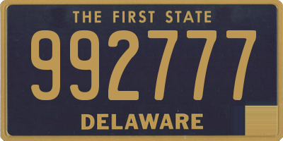 DE license plate 992777
