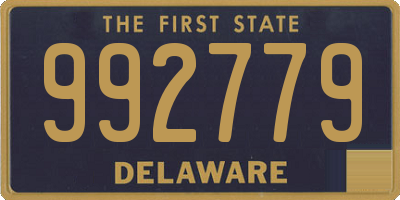 DE license plate 992779