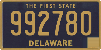 DE license plate 992780