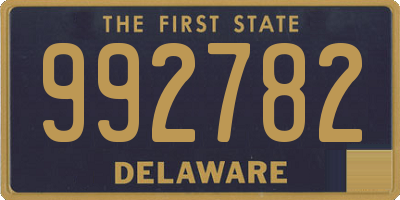 DE license plate 992782