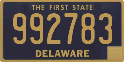 DE license plate 992783