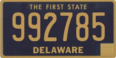DE license plate 992785