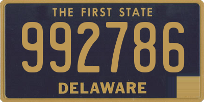 DE license plate 992786