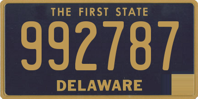 DE license plate 992787