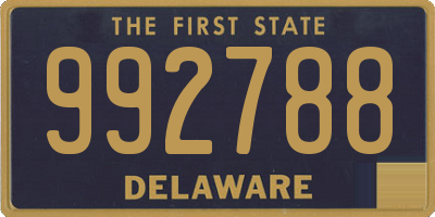 DE license plate 992788
