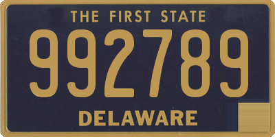 DE license plate 992789