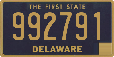 DE license plate 992791