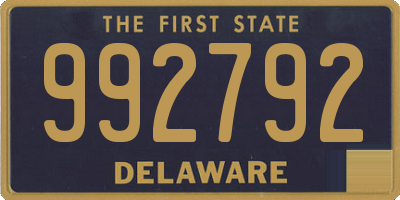 DE license plate 992792