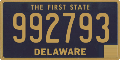 DE license plate 992793