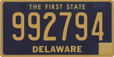DE license plate 992794