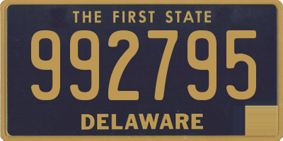 DE license plate 992795