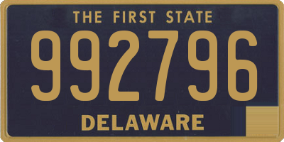 DE license plate 992796