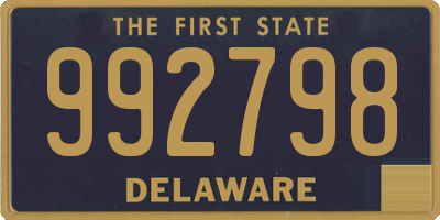 DE license plate 992798