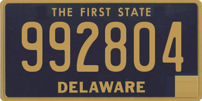 DE license plate 992804