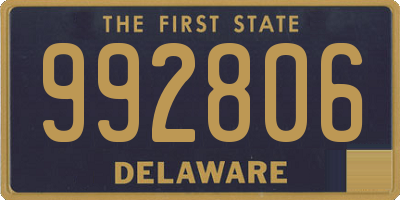 DE license plate 992806