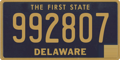 DE license plate 992807