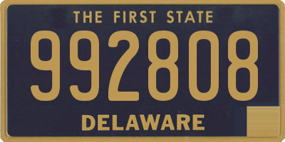 DE license plate 992808