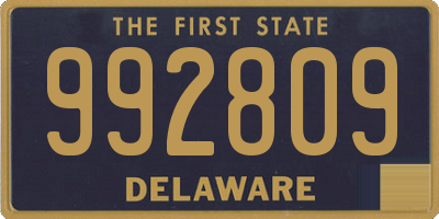 DE license plate 992809